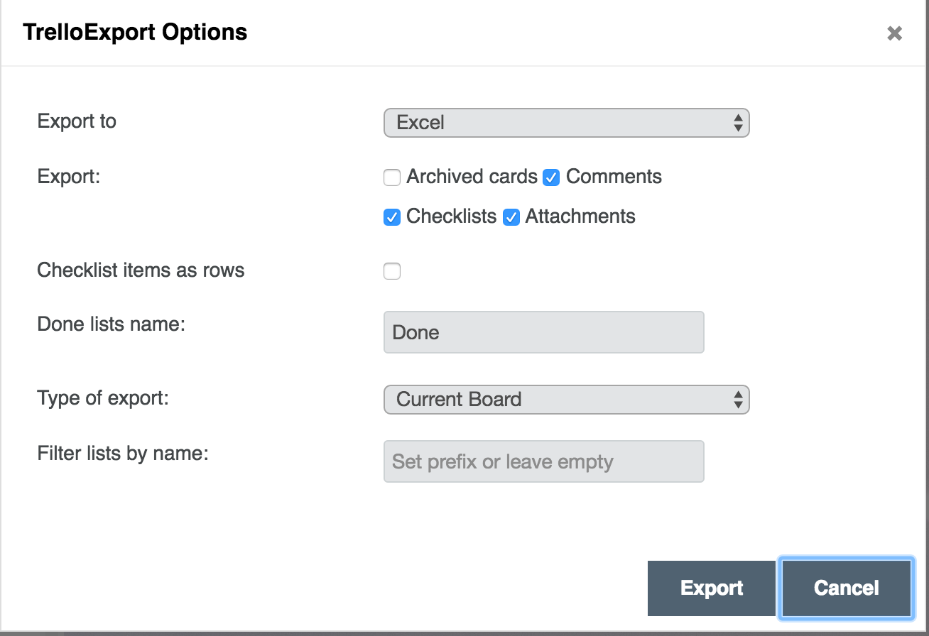 TrelloExport__Options